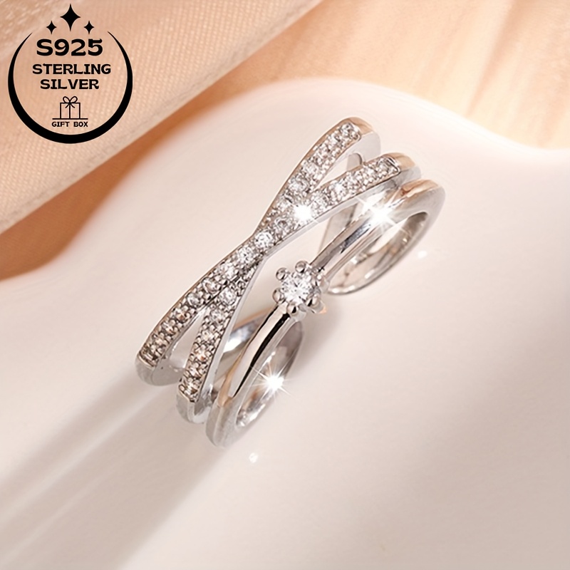 925 Silver Adjustable Ring with Layer Line Beach Accessories